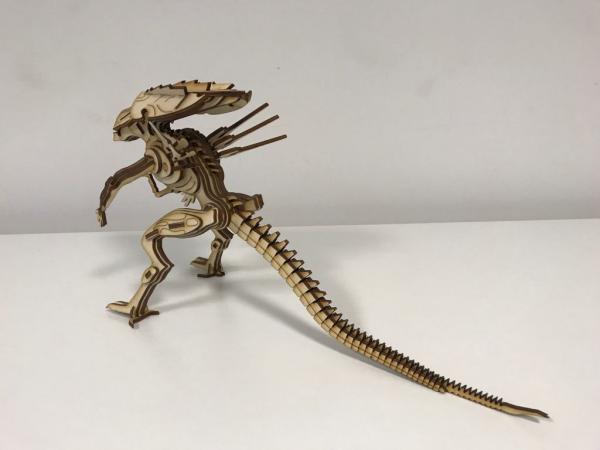 Alien Queen (Xenomorphen) als 3D Modell - Rückansicht